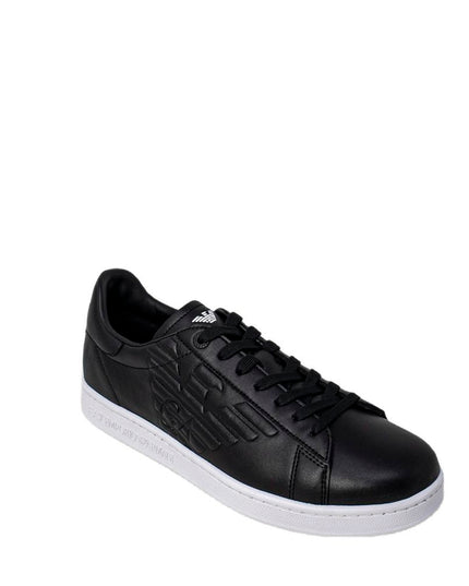 EA7 Emporio Armani Black And White Polyethylene Low Top Sneakers