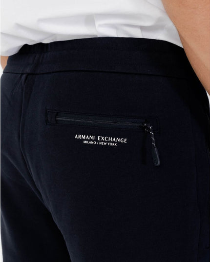 Armani Exchange Blue Cotton Joggers (Workout Pants)