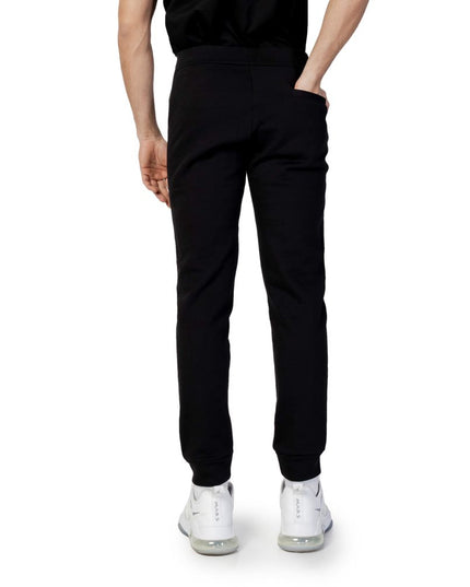Armani Exchange Black Cotton Joggers (Workout Pants)