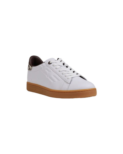 EA7 Emporio Armani Beige Leather Low Top Sneakers