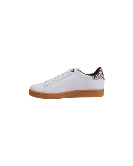 EA7 Emporio Armani Beige Leather Low Top Sneakers