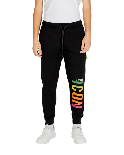 Icon Black Cotton Joggers (Workout Pants)