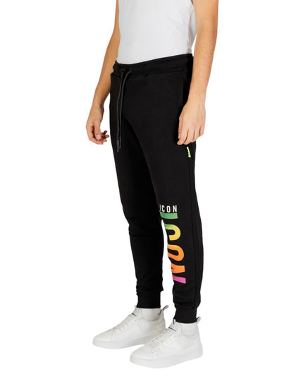 Icon Black Cotton Joggers (Workout Pants)