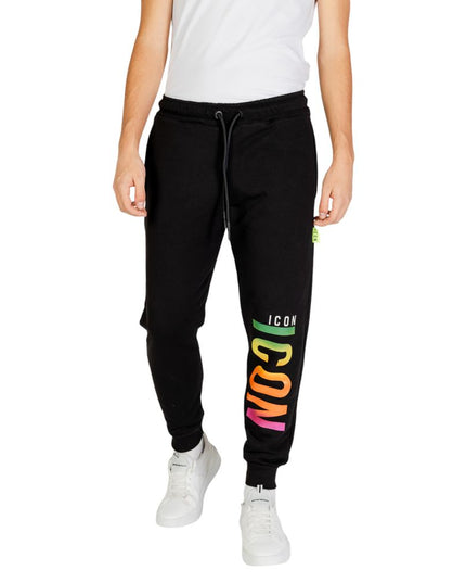 Icon Black Cotton Joggers (Workout Pants)