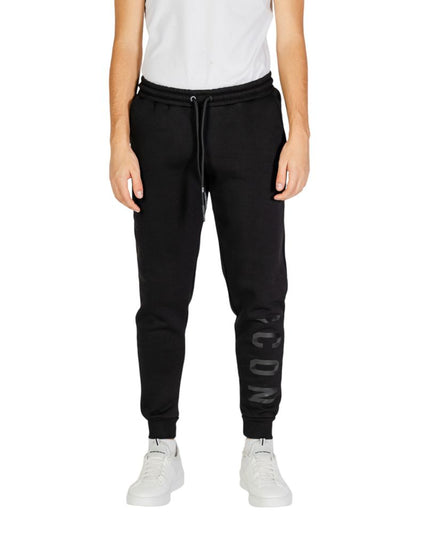 Icon Black Cotton Joggers (Workout Pants)