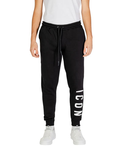 Icon Black And White Cotton Joggers (Workout Pants)