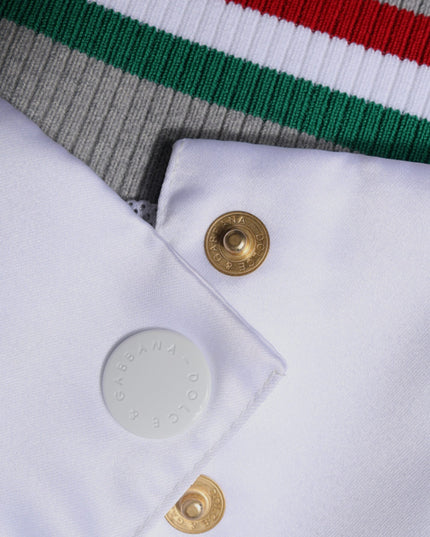 Dolce & Gabbana Multicolor Italia Button Down Bomber Jacket