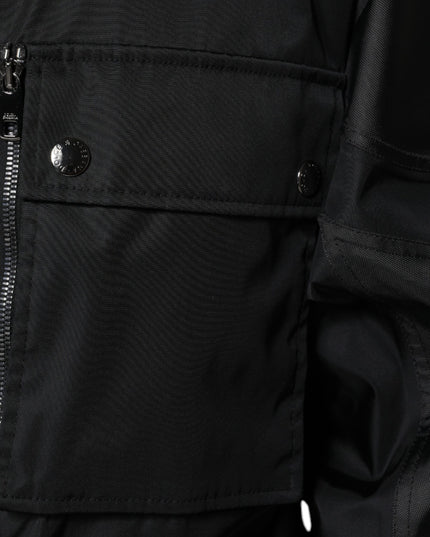 Dolce & Gabbana Black Nylon Winter Men Parka Coat Jacket