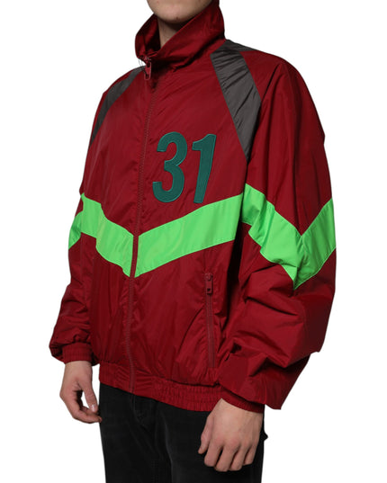 Dolce & Gabbana Multicolor Nylon Full Zip Windbreaker Jacket