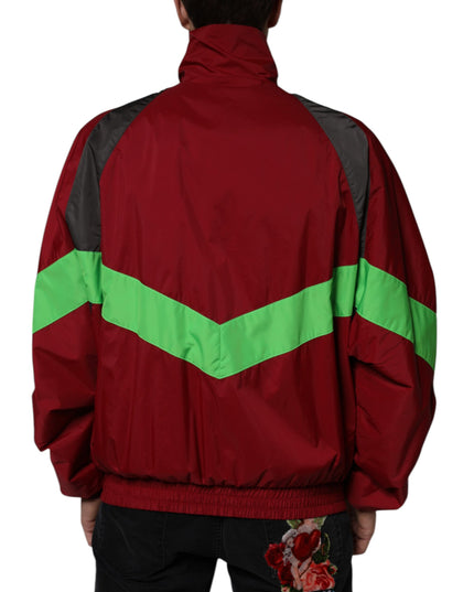 Dolce & Gabbana Multicolor Nylon Full Zip Windbreaker Jacket