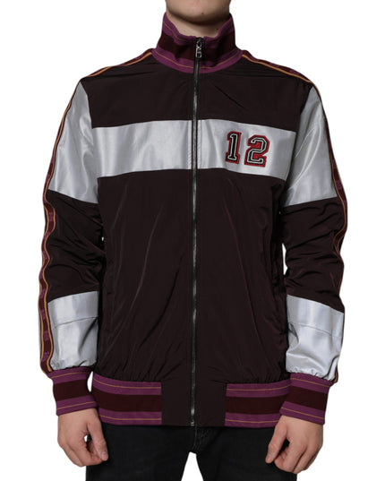 Dolce & Gabbana Multicolor Full Zip Jersey Men Bomber Jacket