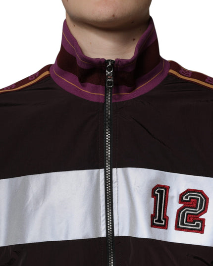 Dolce & Gabbana Multicolor Full Zip Jersey Men Bomber Jacket