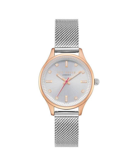 Ted Baker Silver Stainless Steel Dress Watch