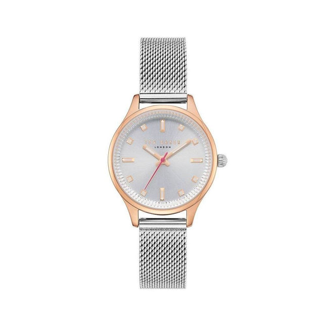 Ted Baker Silver Stainless Steel Dress Watch