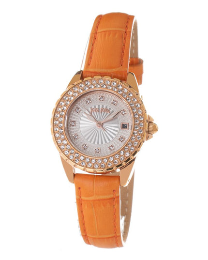 Folli Follie Orange Leather Dress Watch