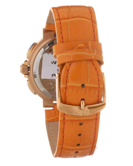Folli Follie Orange Leather Dress Watch