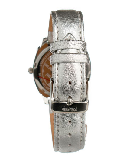 Folli Follie Gray Leather Dress Watch