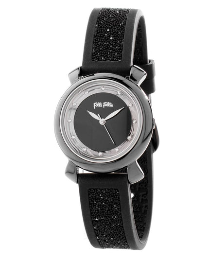 Folli Follie Black Plastic Dress Watch