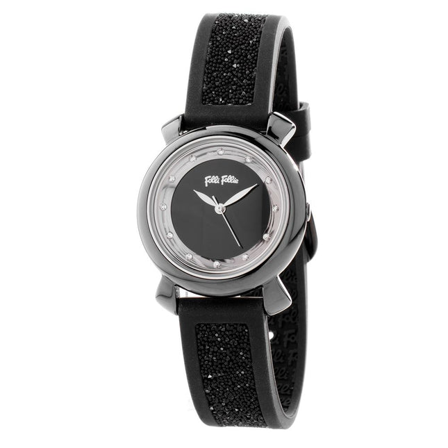 Folli Follie Black Plastic Dress Watch