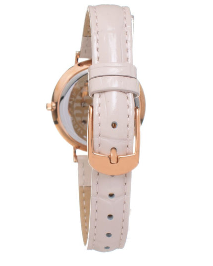 Folli Follie Beige Leather Dress Watch