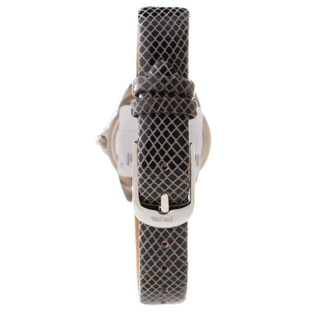 Folli Follie Gray Leather Dress Watch