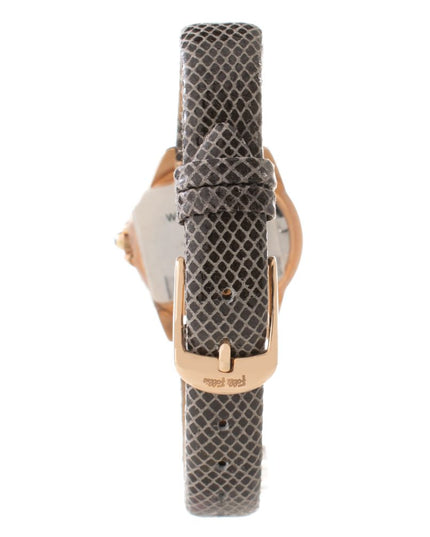 Folli Follie Gray Leather Dress Watch