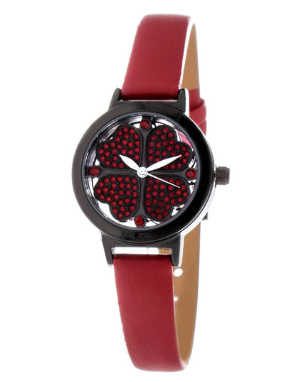 Folli Follie Red Leather Dress Watch