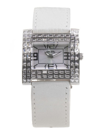 Folli Follie Gray Leather Dress Watch