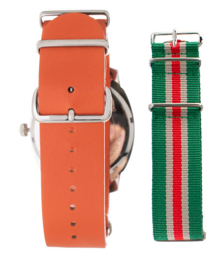 Folli Follie Orange Leather Dress Watch