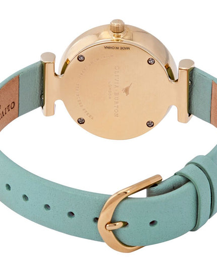 Olivia Burton Green Artificial Leather Dress Watch