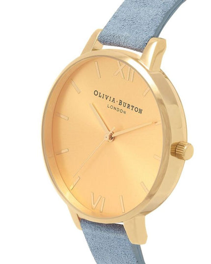 Olivia Burton Blue Artificial Leather Dress Watch