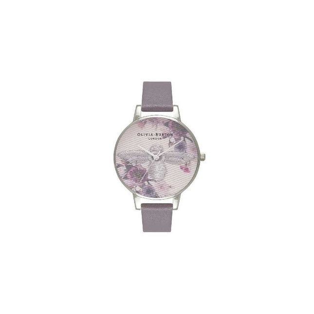 Olivia Burton Gray Artificial Leather Dress Watch