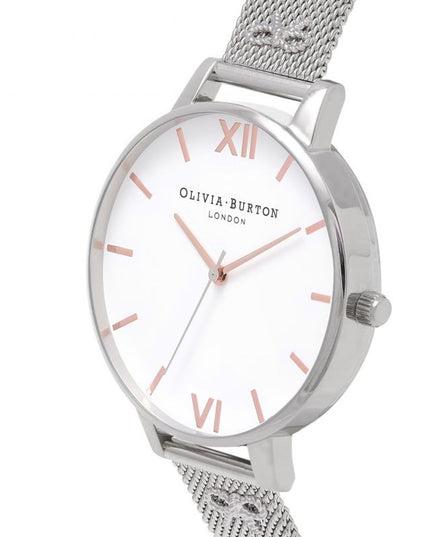 Olivia Burton Silver Stainless Steel Dress Watch