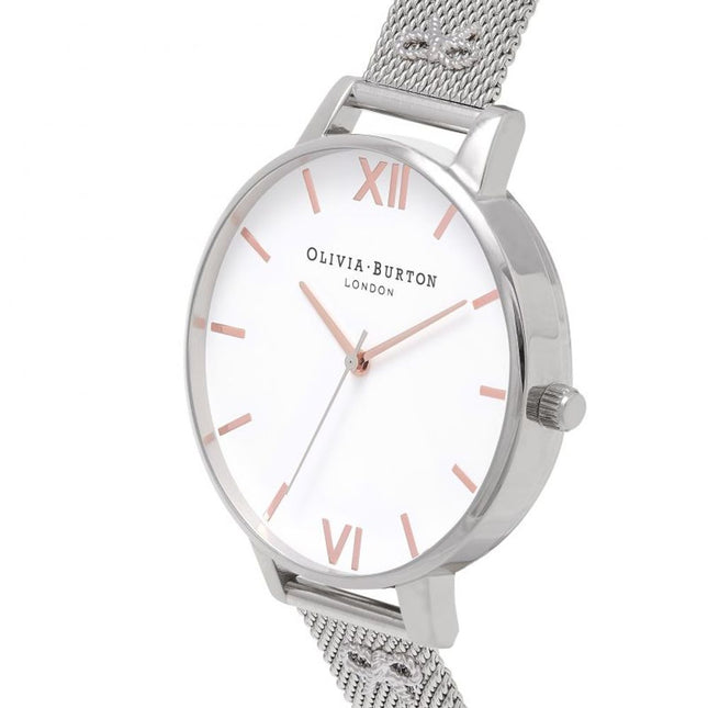 Olivia Burton Silver Stainless Steel Dress Watch
