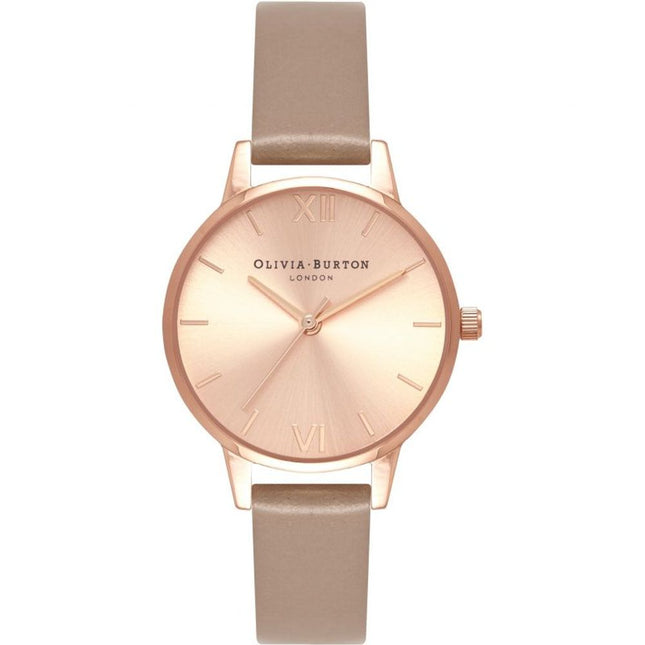 Olivia Burton Brown Artificial Leather Dress Watch