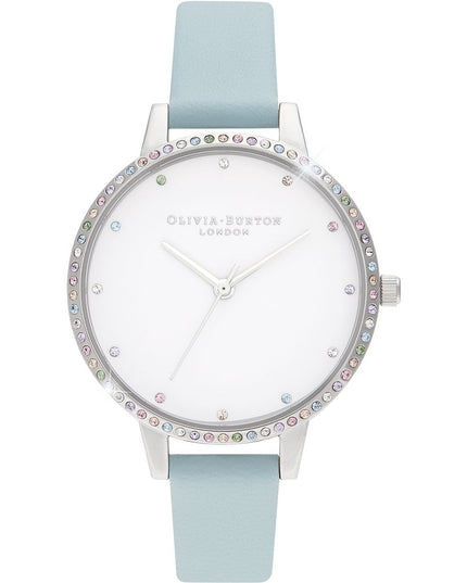 Olivia Burton Blue Artificial Leather Dress Watch