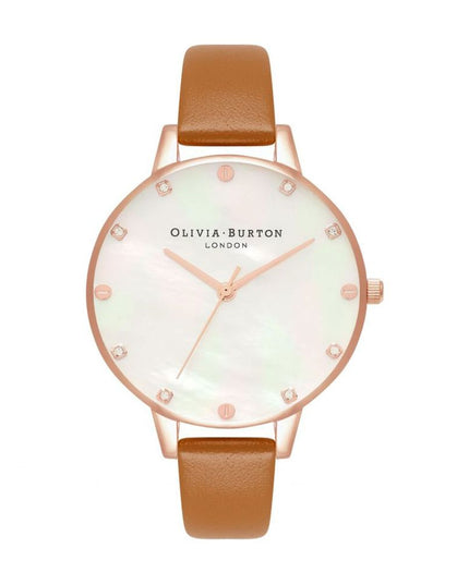 Olivia Burton Brown Artificial Leather Dress Watch
