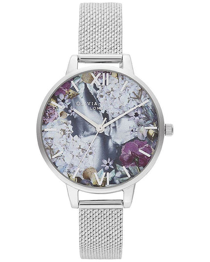 Olivia Burton Silver Stainless Steel Dress Watch