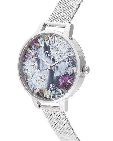 Olivia Burton Silver Stainless Steel Dress Watch