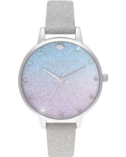 Olivia Burton Gray Artificial Leather Dress Watch