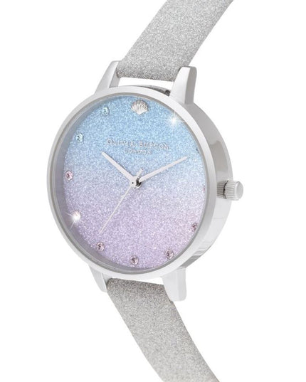 Olivia Burton Gray Artificial Leather Dress Watch