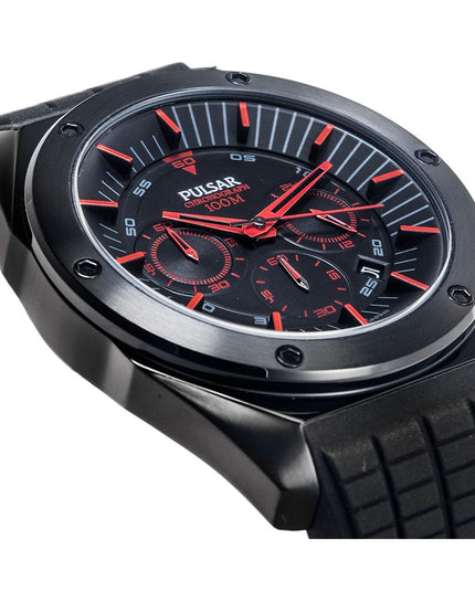 Pulsar Black Rubber Sport Watch