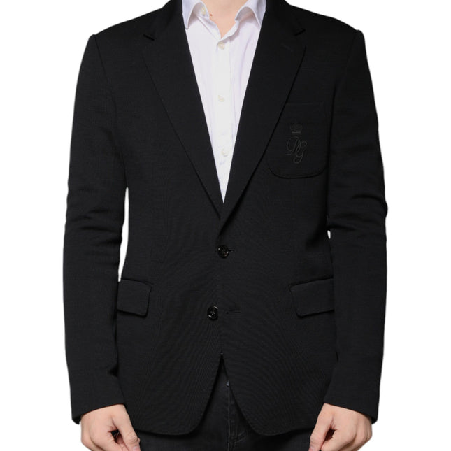 Dolce & Gabbana Black Wool Single Breasted Formal Blazer