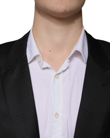 Dolce & Gabbana Black Wool Single Breasted Formal Suit