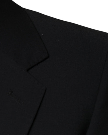 Dolce & Gabbana Black Wool 3 Piece Slim Fit Formal Men Suit