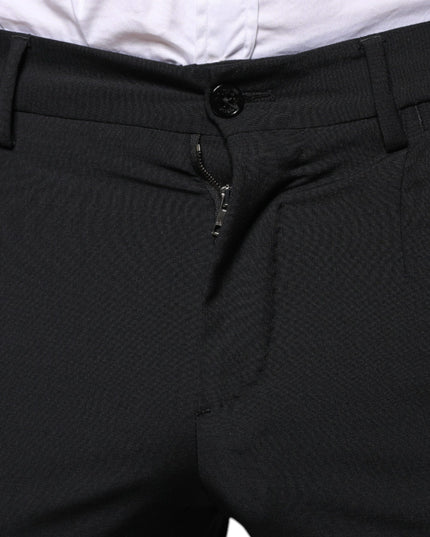 Dolce & Gabbana Black Wool 3 Piece Slim Fit Formal Men Suit