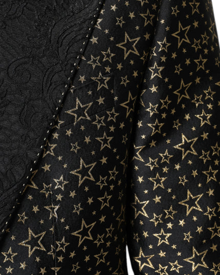 Dolce & Gabbana Black Stars Jacquard SICILIA 2 Piece Suit