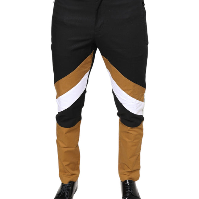 Dolce & Gabbana Multicolor Stripe Skinny Cotton Pants