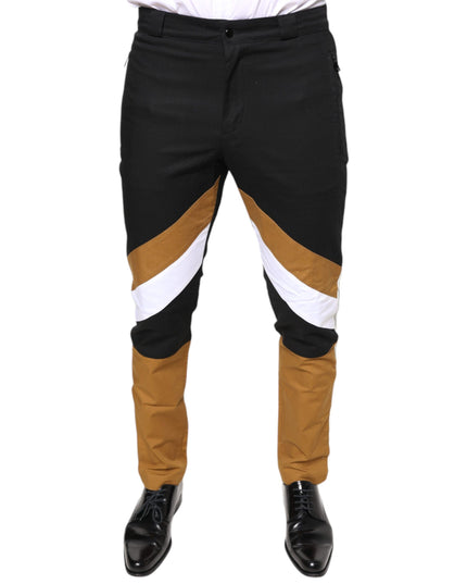 Dolce & Gabbana Multicolor Stripe Skinny Cotton Pants