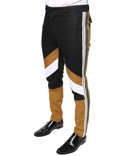 Dolce & Gabbana Multicolor Stripe Skinny Cotton Pants